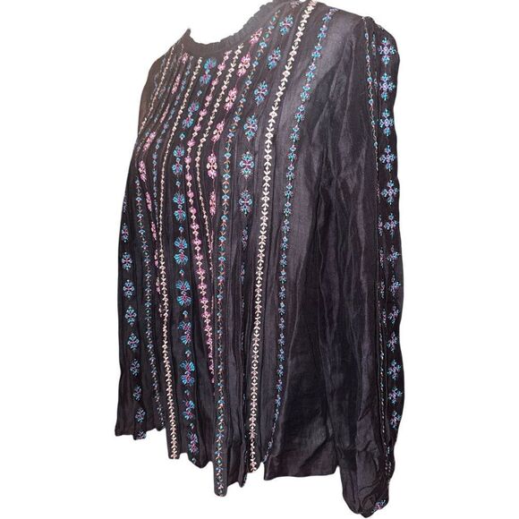 🔆Final Sale🔆 Johnny Was | NWTs Embroidered Calico Blouse Size Small - Picture 3 of 9